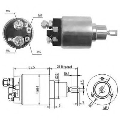 Solenoid, electromotor