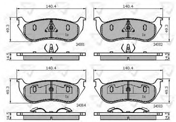 set placute frana,frana disc