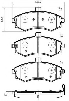 set placute frana,frana disc