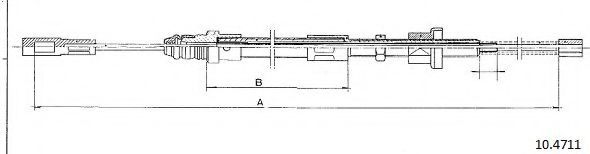 Cablu, frana de parcare