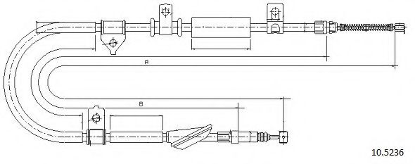 Cablu, frana de parcare