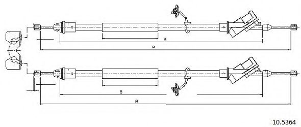 Cablu, frana de parcare