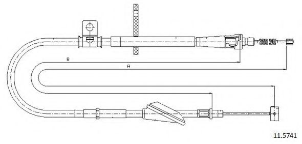 Cablu, frana de parcare