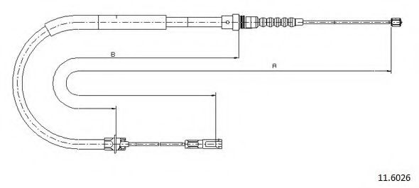 Cablu, frana de parcare