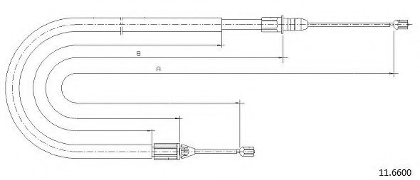 Cablu, frana de parcare
