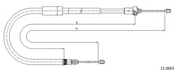 Cablu, frana de parcare