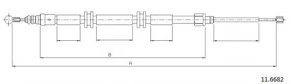 Cablu, frana de parcare