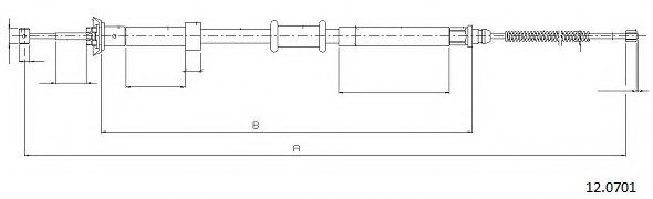 Cablu, frana de parcare