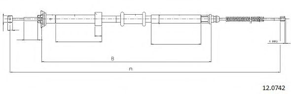 Cablu, frana de parcare