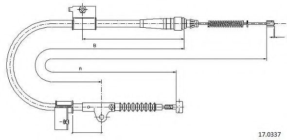 Cablu, frana de parcare