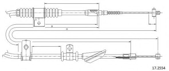 Cablu, frana de parcare