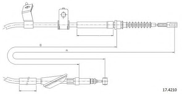 Cablu, frana de parcare