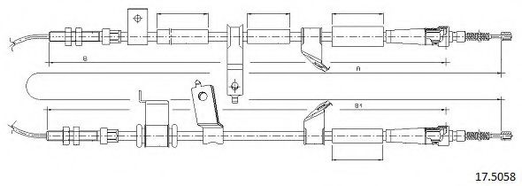 Cablu, frana de parcare