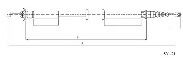 Cablu, frana de parcare