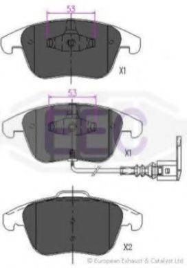 set placute frana,frana disc