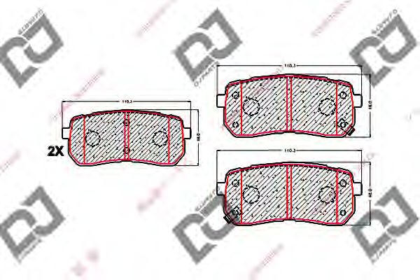 set placute frana,frana disc