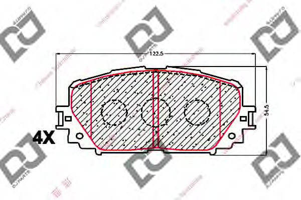set placute frana,frana disc