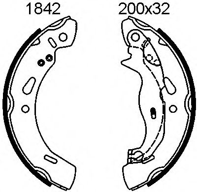 Set frana, frana tambur