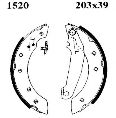 Set frana, frana tambur