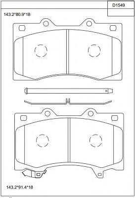 set placute frana,frana disc