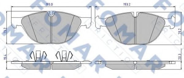 set placute frana,frana disc