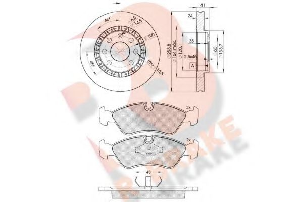 Set frana, frana disc