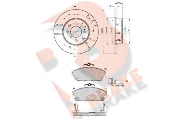 Set frana, frana disc