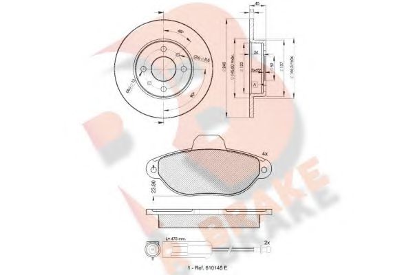 Set frana, frana disc