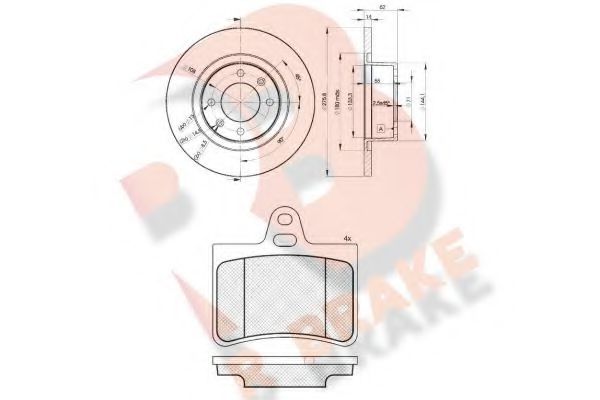 Set frana, frana disc