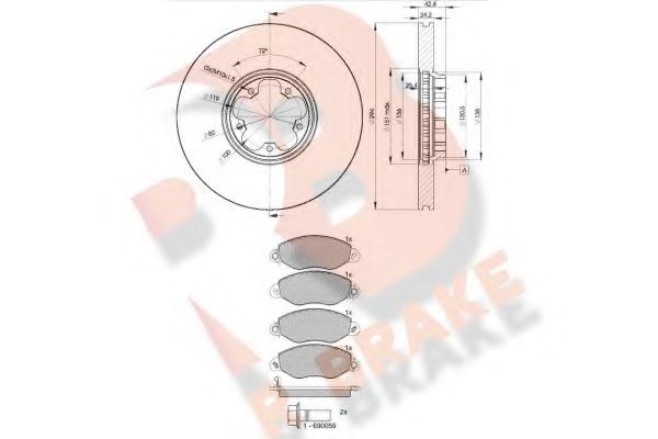 Set frana, frana disc