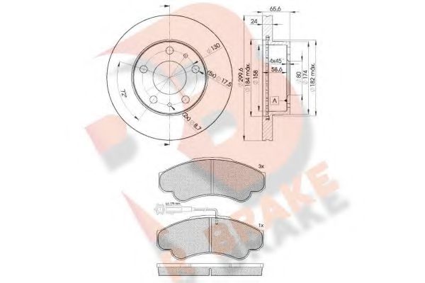 Set frana, frana disc