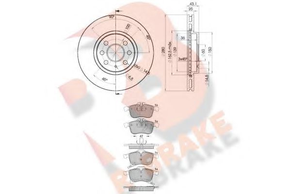Set frana, frana disc