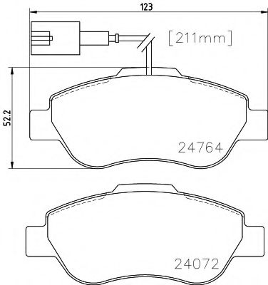 set placute frana,frana disc