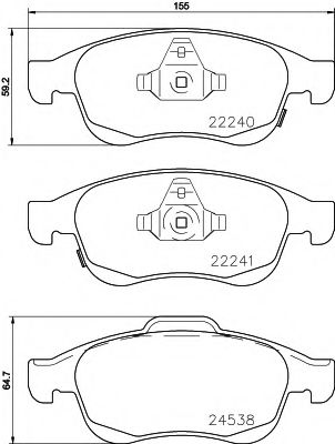 set placute frana,frana disc