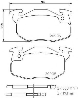 Set frana, frana disc
