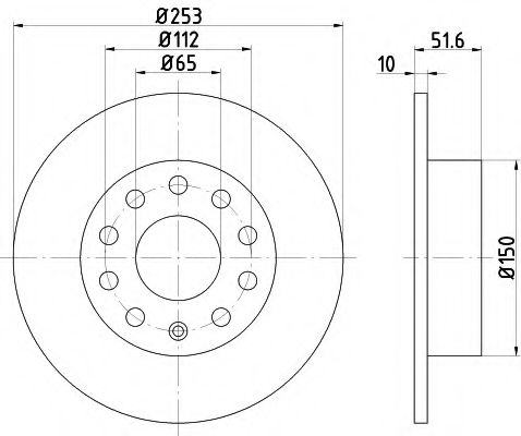 Set frana, frana disc