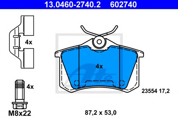 set placute frana,frana disc