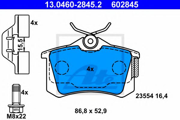 set placute frana,frana disc