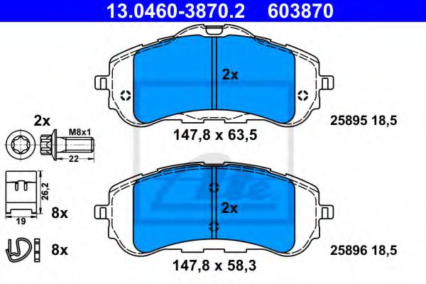 set placute frana,frana disc