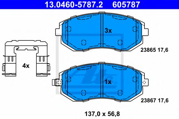 set placute frana,frana disc