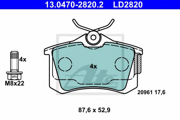 set placute frana,frana disc