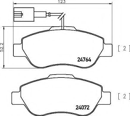 set placute frana,frana disc