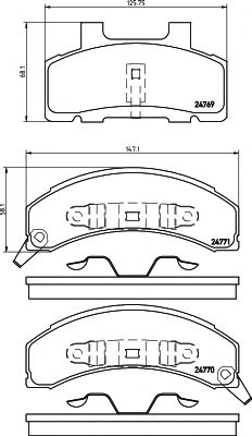 set placute frana,frana disc