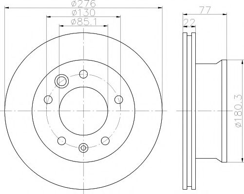 Set frana, frana disc