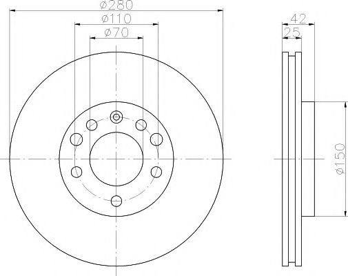 Set frana, frana disc