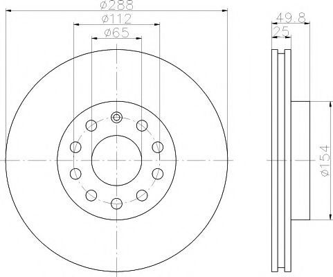 Set frana, frana disc