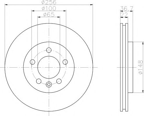 Set frana, frana disc
